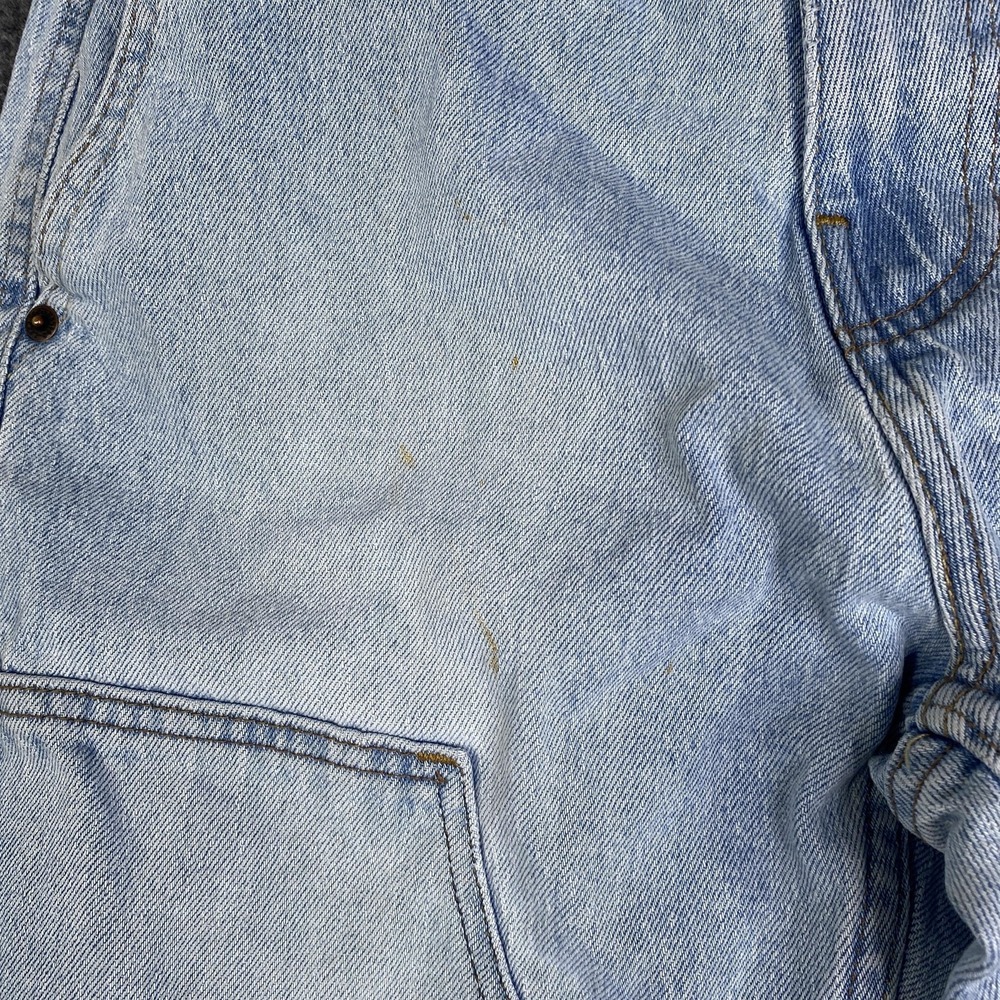 Hollister Loose Jeans Women 26x30 Light Wash Blue Carpenter Denim Double Knee - Picture 4 of 10